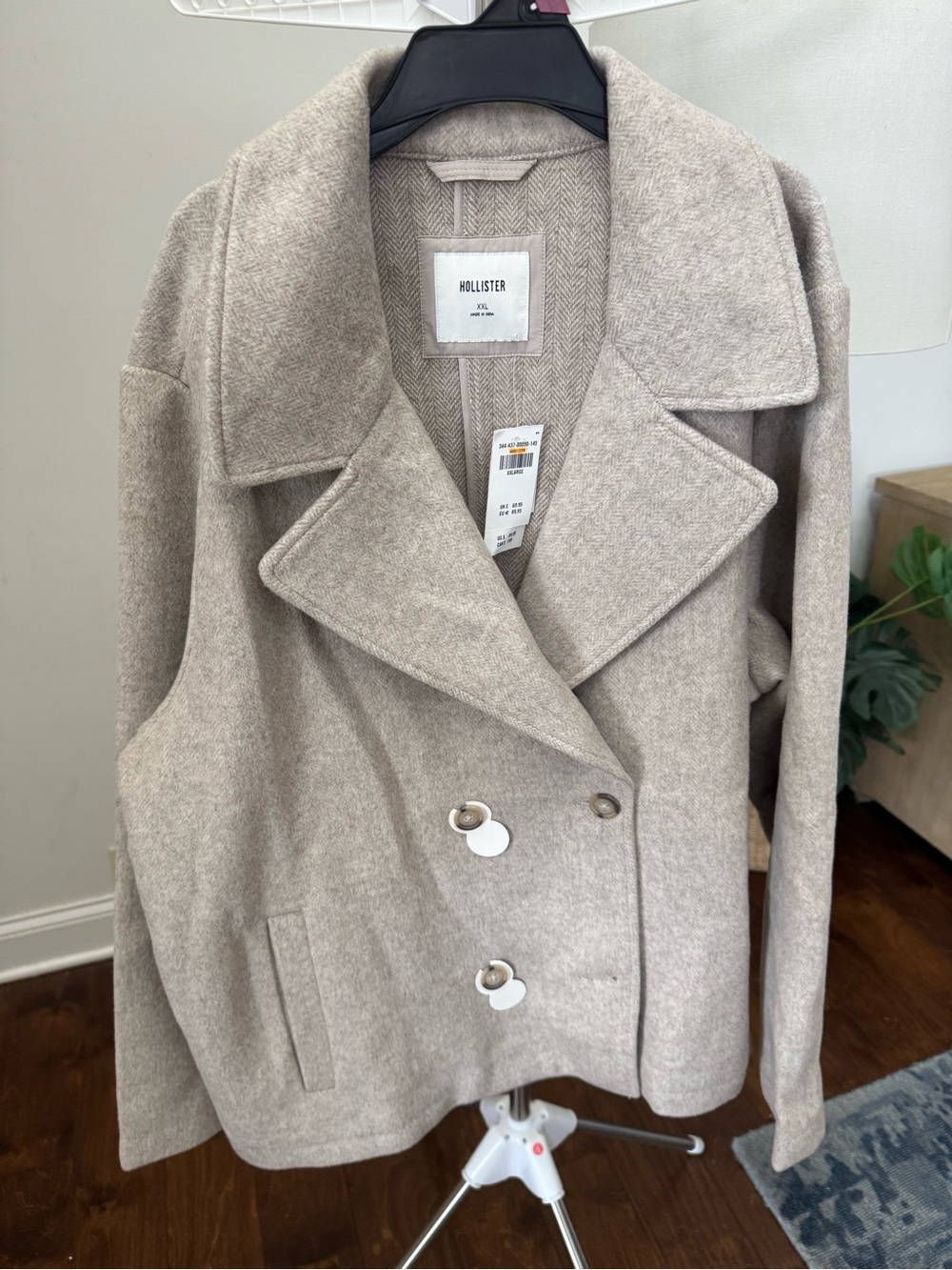 Hollister Peacoat size XXL NWT